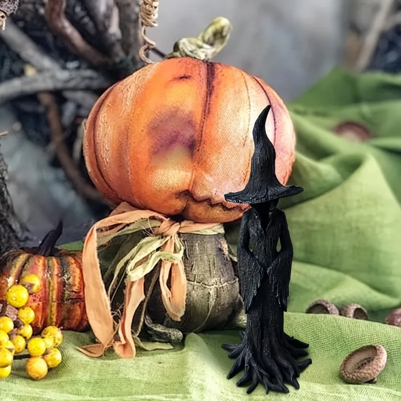 Vintage Hexe Statue Harz Handwerk Tischdekoration Halloween Gothic Figur Zauberer Dekor Fantasy Ornament Halloween Dekorationen – Detail 5