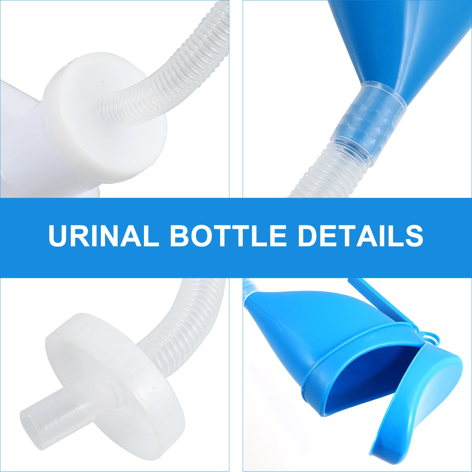 

Soft Silicone Urinal Bottle With Scale Portable Pee Device For Bedridden Elderly Non-Leak Double Groove Design Easy Clean Tube