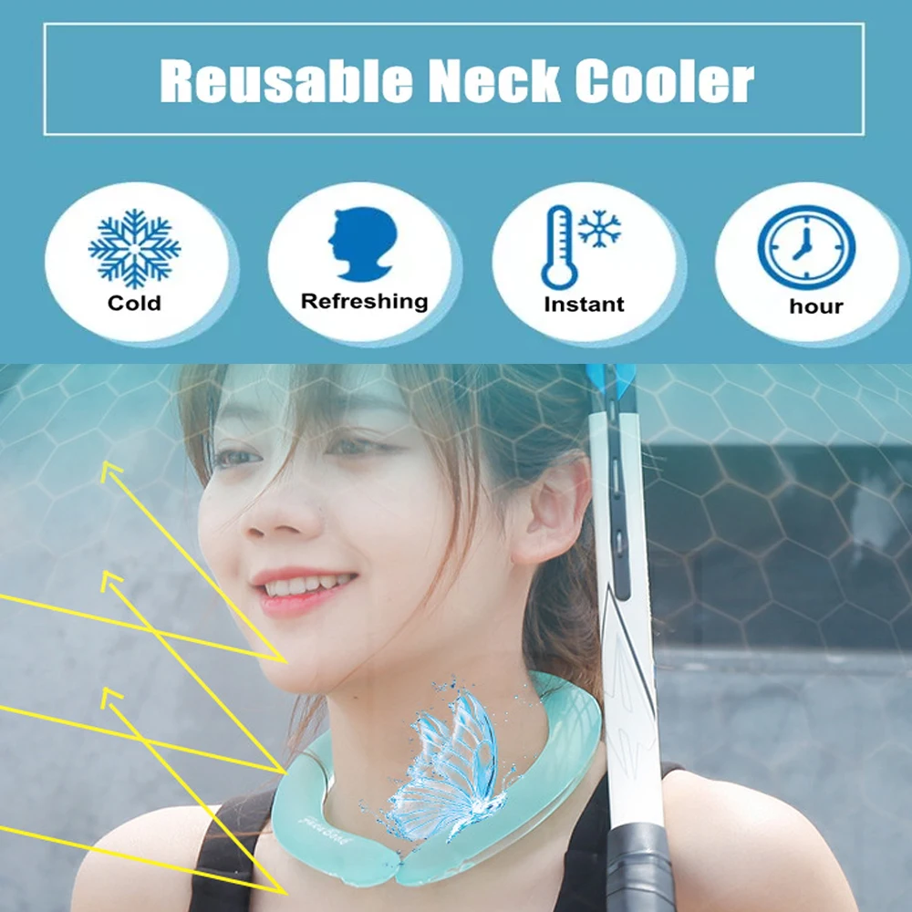 Neck Ice Pack Cold Compress Therapy Wrap Cold Packs Neck Coolers for Extremely Hot Weather Long Lasting Health Care Cooling Ring