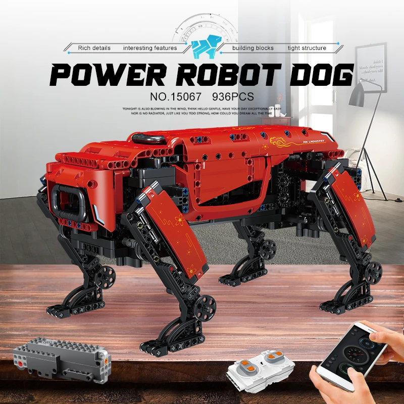 MOLD KING MOC 15067 alta tecnología potencia MK dinámica Control remoto Robot de bloques de construcción aplicación RC Robot juguetes para niños regalos de cumpleaños