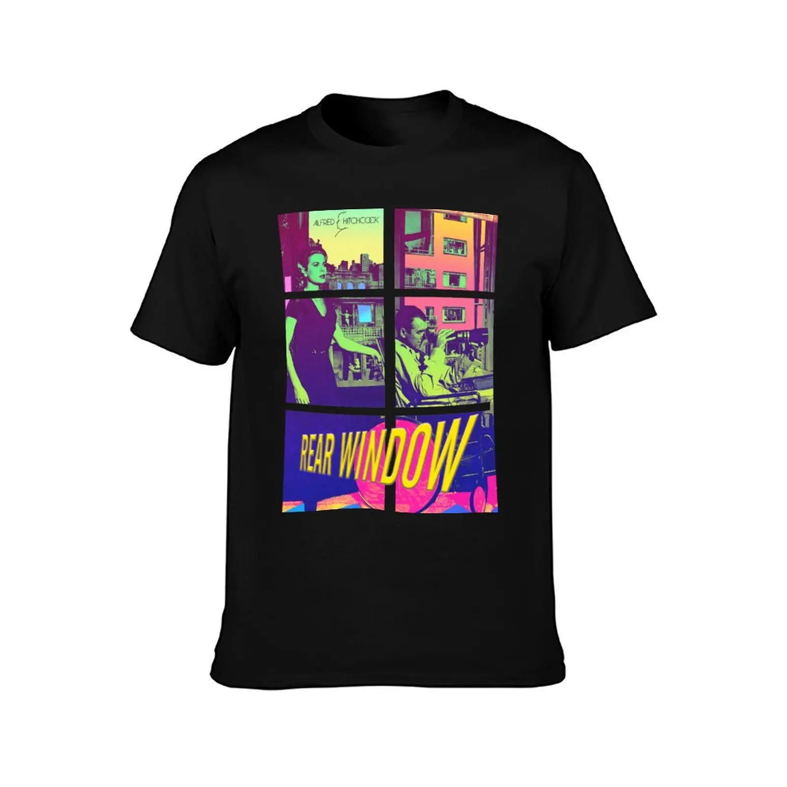 Alfred Hitchcock Rear Window Featuring James Stewart and Grace Kelly Officially Licensed Fan Art T-Shirt Holiday Outdoor T-Shirt