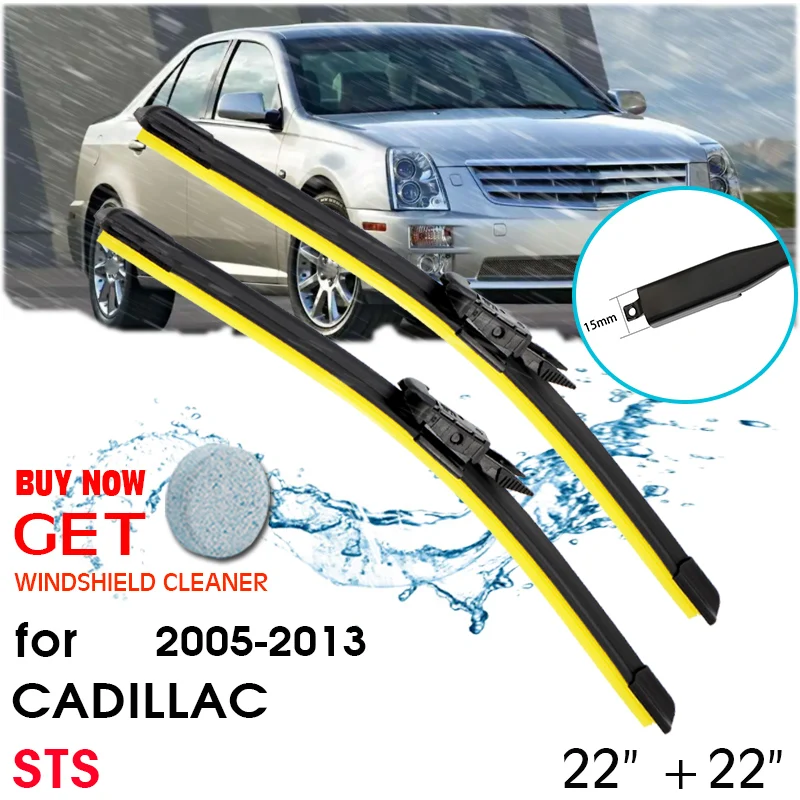 Car Blade Wiper Window Windshield Rubber Silicon Refill Wiper For Cadillac STS 2005-2013 LHD / RHD 22