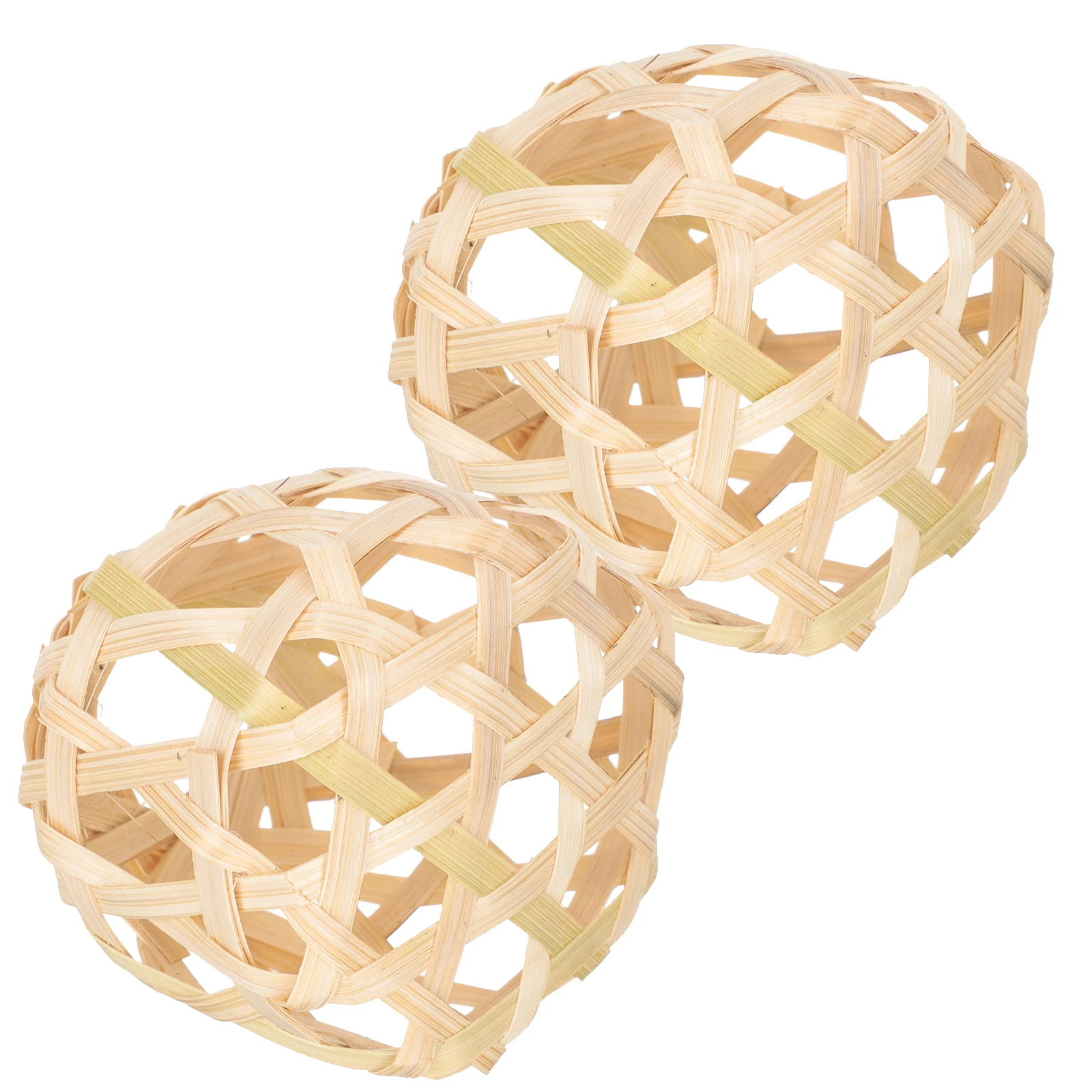 

2pcs Bamboo Lamp Shades Woven Light Covers Replacement Small Lampshade Decorative Rustic Lantern Shade Portable Lightweight