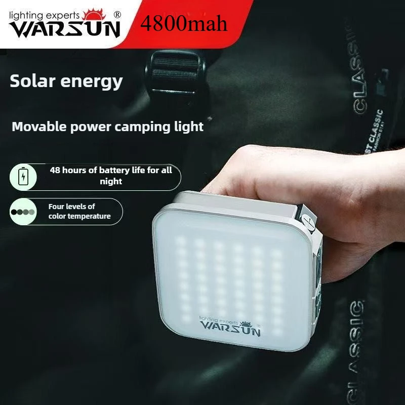 

4800mAh Solar Camping Light CP36 Portable Power Bank Tent Lantern 48Hrs Runtime USB Rechargeable Emergency Light124