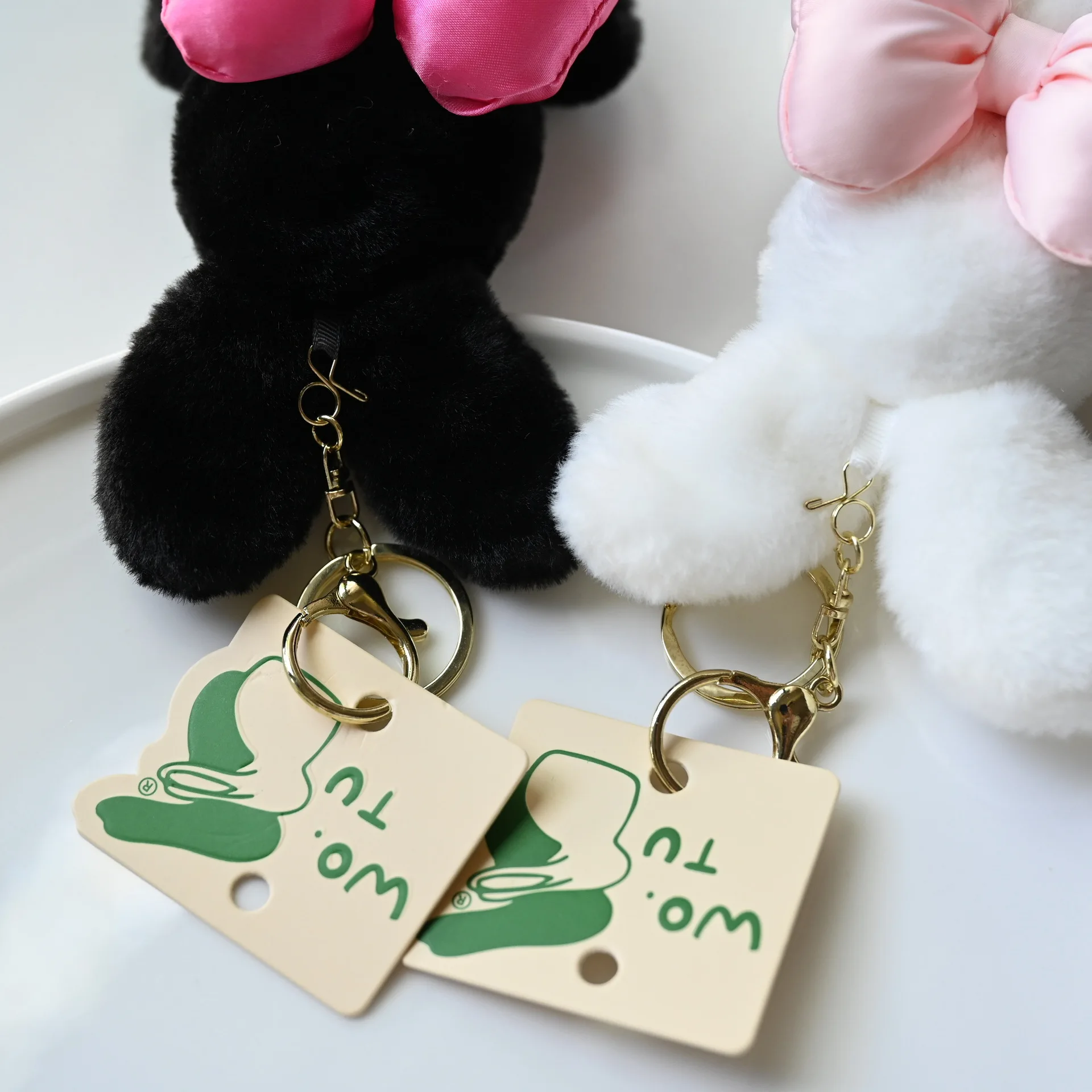 【Satin Bow】INS High-Face-Value Butterfly Rabbit Long-Eared Rabbit Plush Keychain Pendant