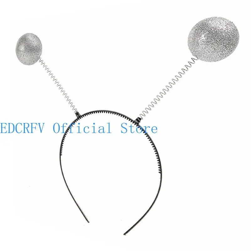 

652F Sequined Disco Headband Music Festival Decorative Headdress 70s Party Vintage Hairhoop Cosplay Costume Accessories