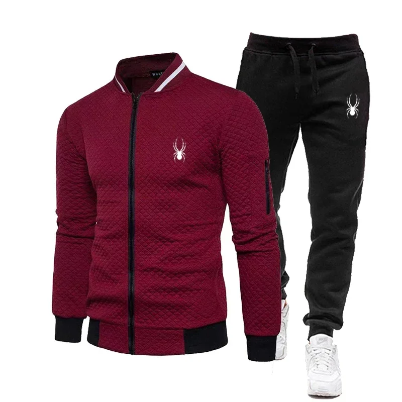 2024 Spring/Summer Golf Men\'s Wear Set Brand Fashion Zipper Jacket+Pants Two Piece Set Men\'s Casual Jogging Sports Wear Set