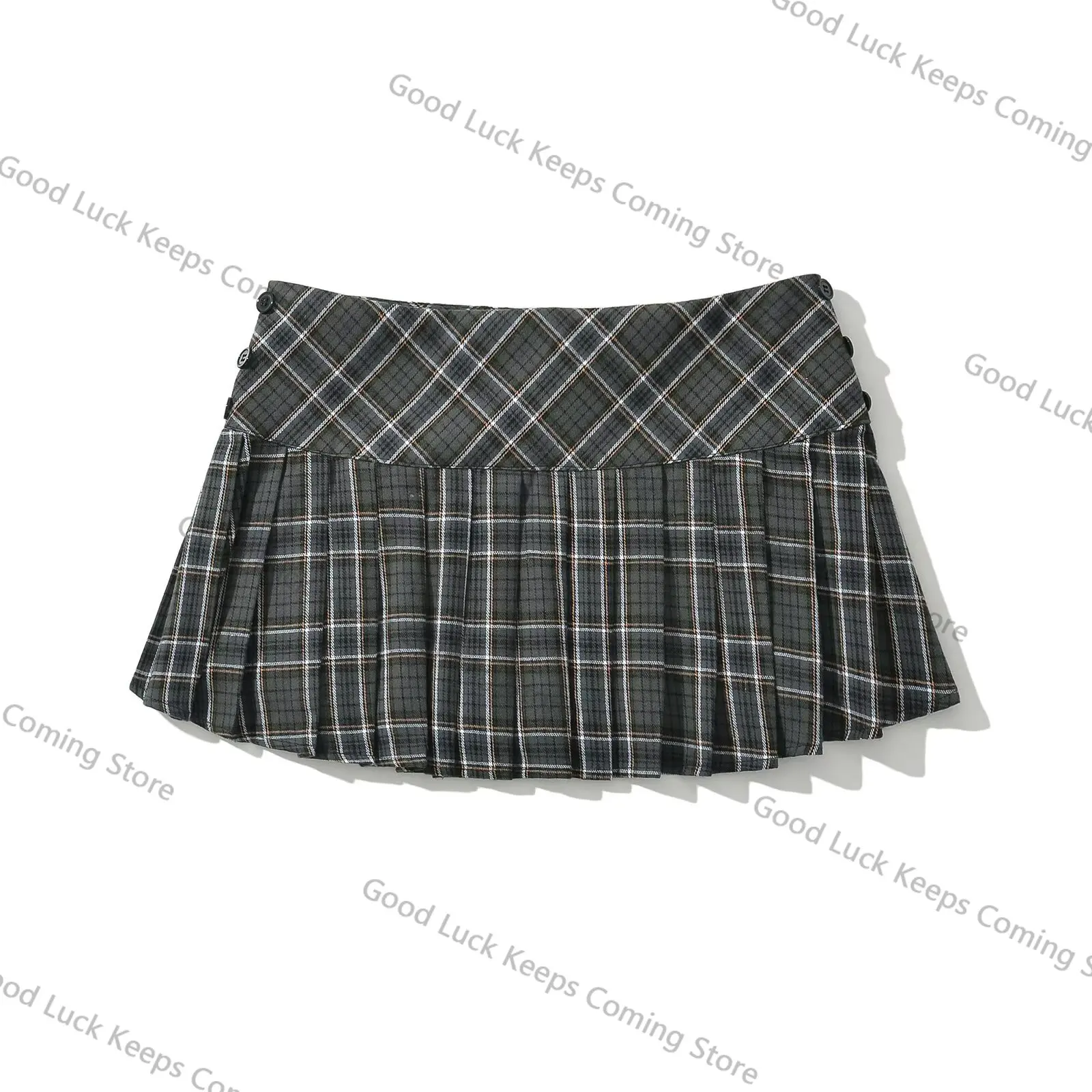 Mini jupes d'été pour femmes, vintage, mode coréenne, jupe à carreaux pour femmes y2k, jupes plissées vertes à carreaux, style preppy