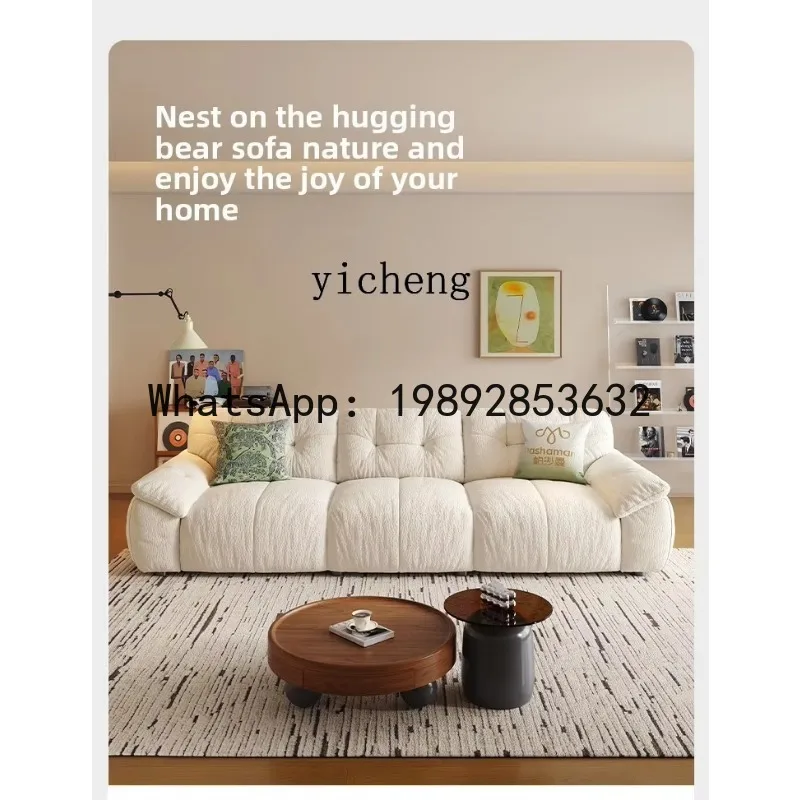 

electric sofa fabric small apartment living room modern cloud function sofa removable and washable zero against the wall