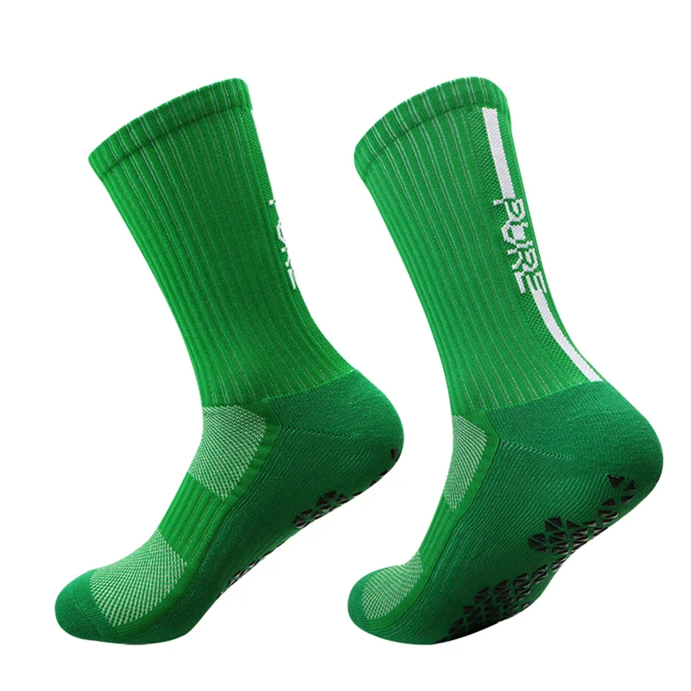 1 Pair Anti-Slip Grip Socks, Powerful Grip Football Socks, Breathable Men Sports Socks, One Size Fits All