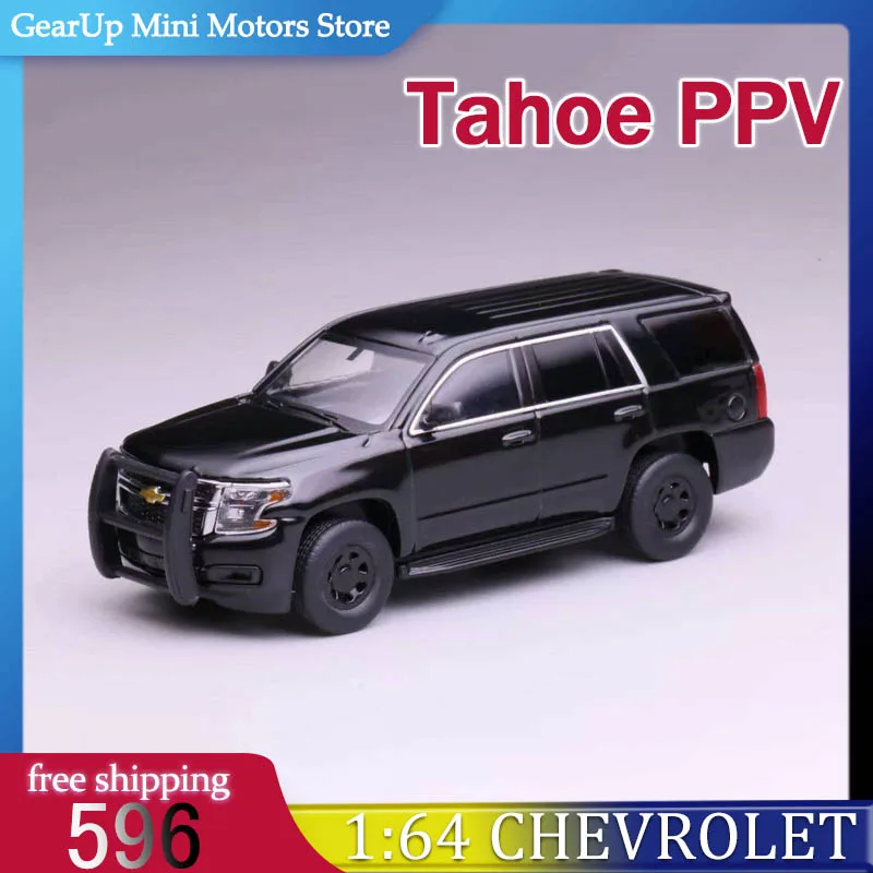 

New 596 Model 1:64 Black Chevrolet Tahoe Unmarked US Police Alloy Diecast Car Model Collectible For Car Enthusiast Display Toy