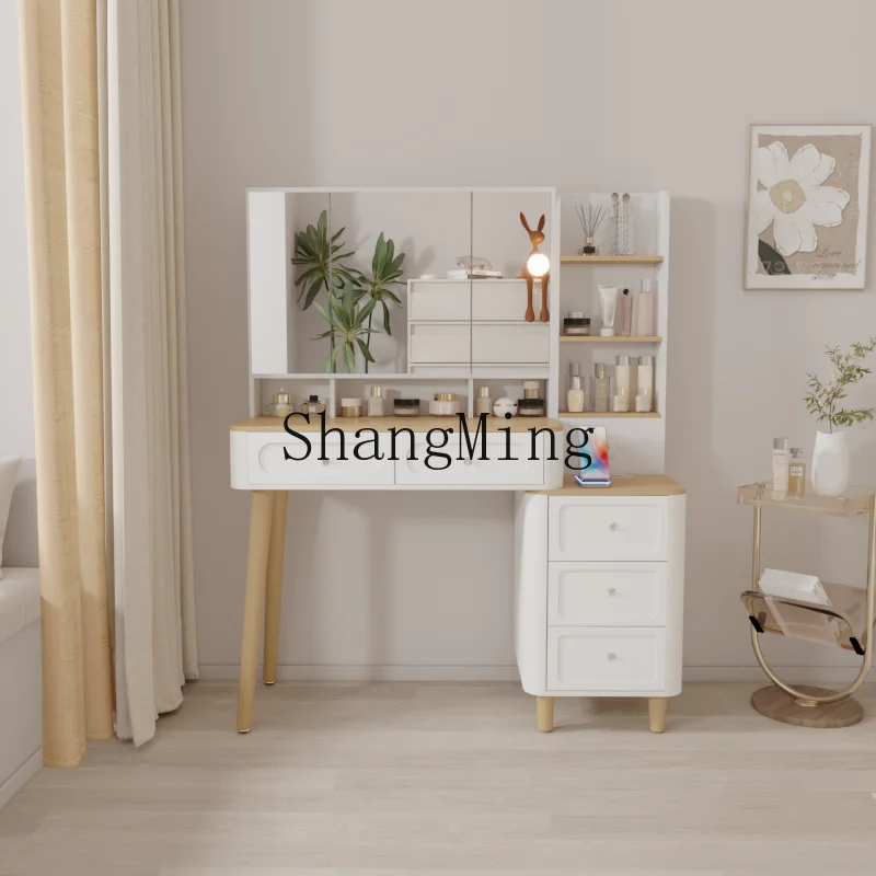 

SM new dresser storage cabinet integrated high-end bedroom simple solid wood makeup table