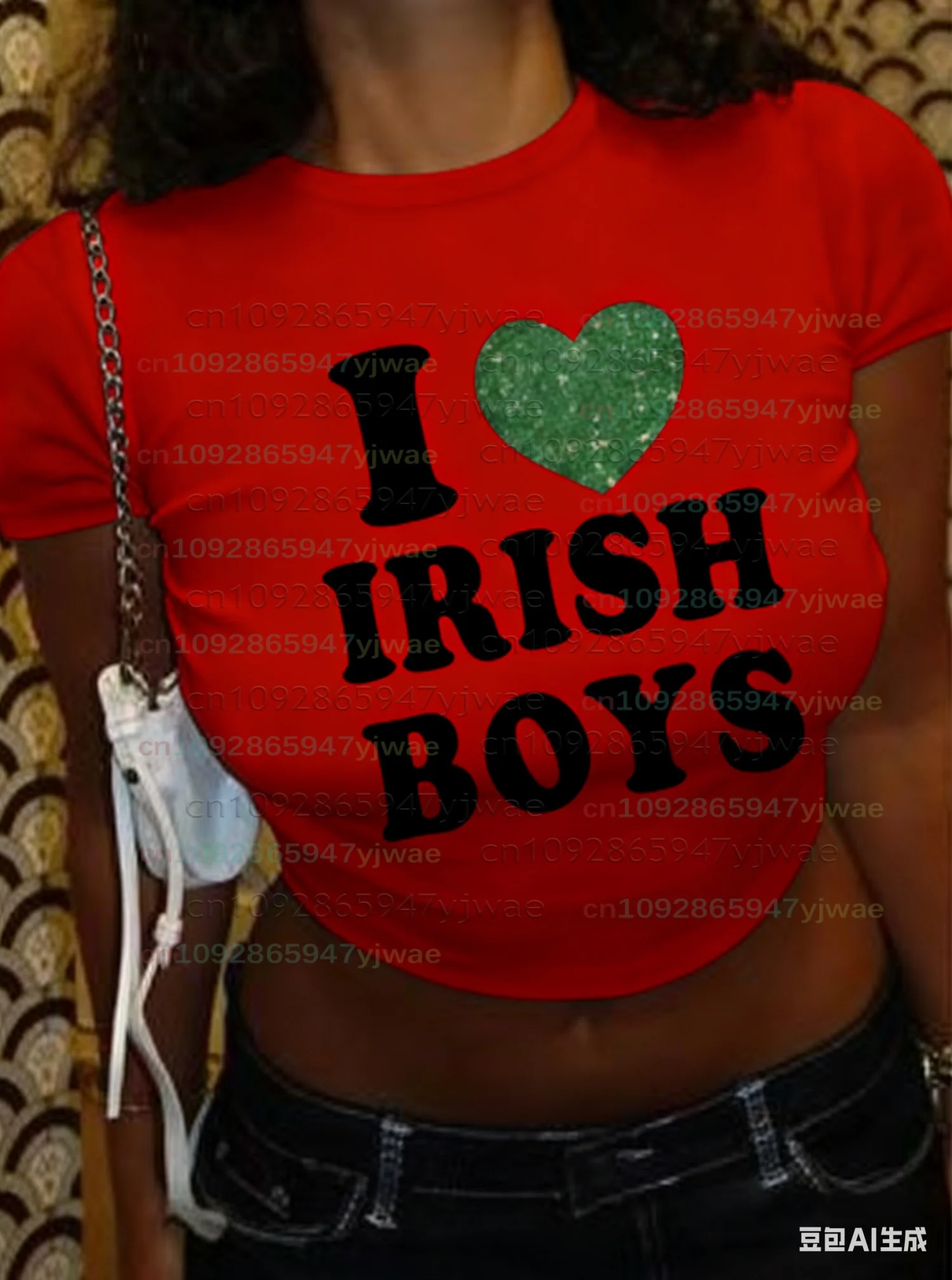 2026 I Love Irish Boys Hip Hop Graphic Women Cropped Tops  St. Patrick's Day t-shirt Y2k Tee Fashion T Shirt Female Crop Top