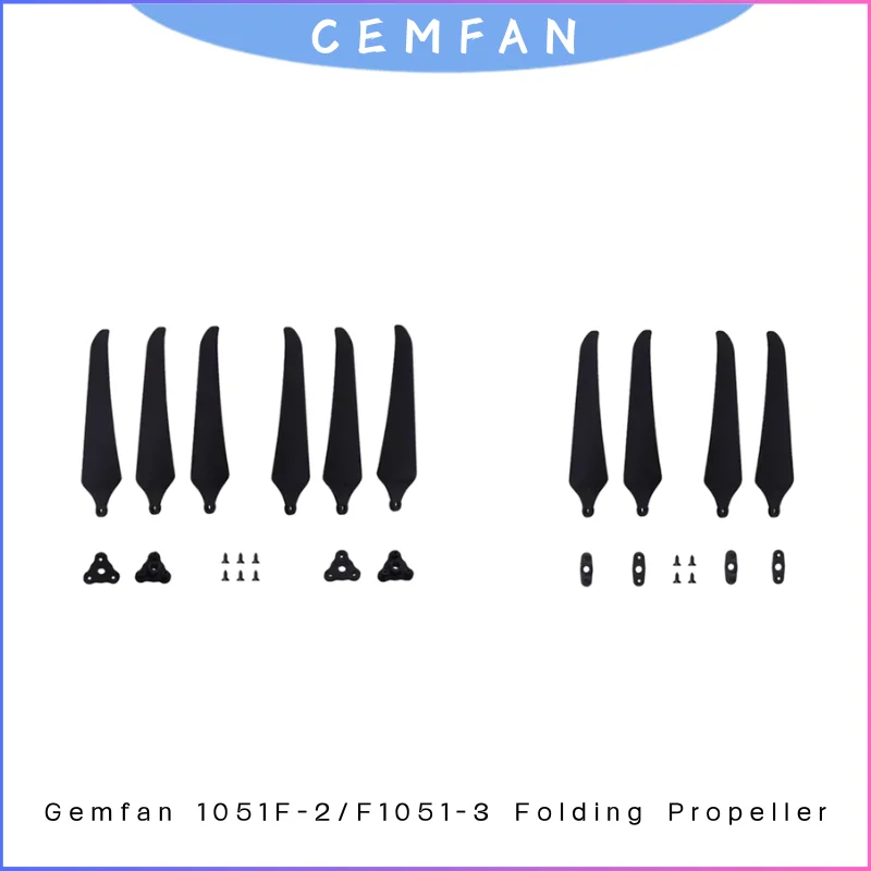 

Gemfan F1051-310Inch Folding Propeller 3-Blade for Cinematic Long Range Drones High-Efficiency GF Nylon Props for6S Motor 2Pairs
