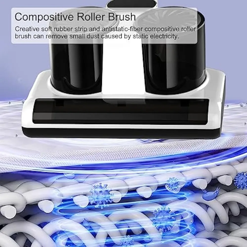 Mattress Vacuum Cleaner with UV & High Heating Tech, 12Kpa Strong Suction Handheld Vacuums of Bed Mattress Sofas, Pet Hair