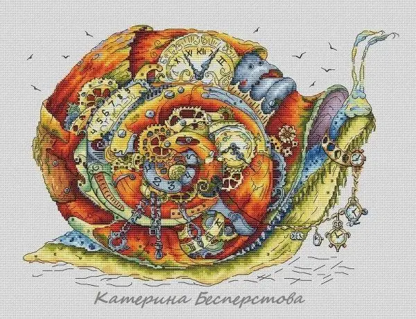 Snail Series watch snail 45-34, 16ct, 14ct, 18ct, Chinese cross stitch kits, embroidery, DIY