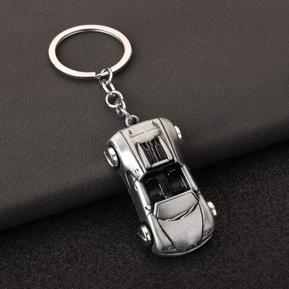 Metal Sports Car Model Key Ring Key Holder Car Shape Simulation Car Model Keychain Alloy Ornaments Colorful Car Metal Keyring