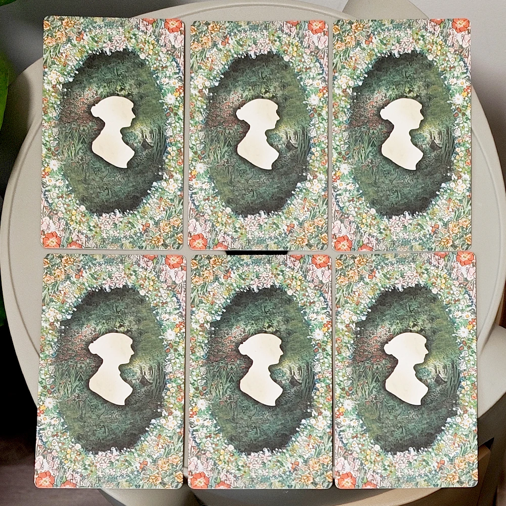 Jane Austen Tarot w sztywnym pudełku - Talia do wróżenia z motywami regencji dla miłośników literatury, 12*7 cm, talia 78 kart