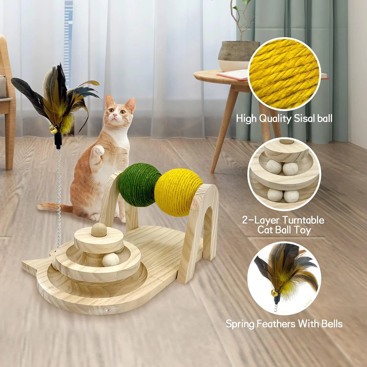 Engaging Perfect Playtime Toy  Fun and Stimulating Experiences for Energetic Kittens. Must-Have for Happy, Healthy Pets. Interac