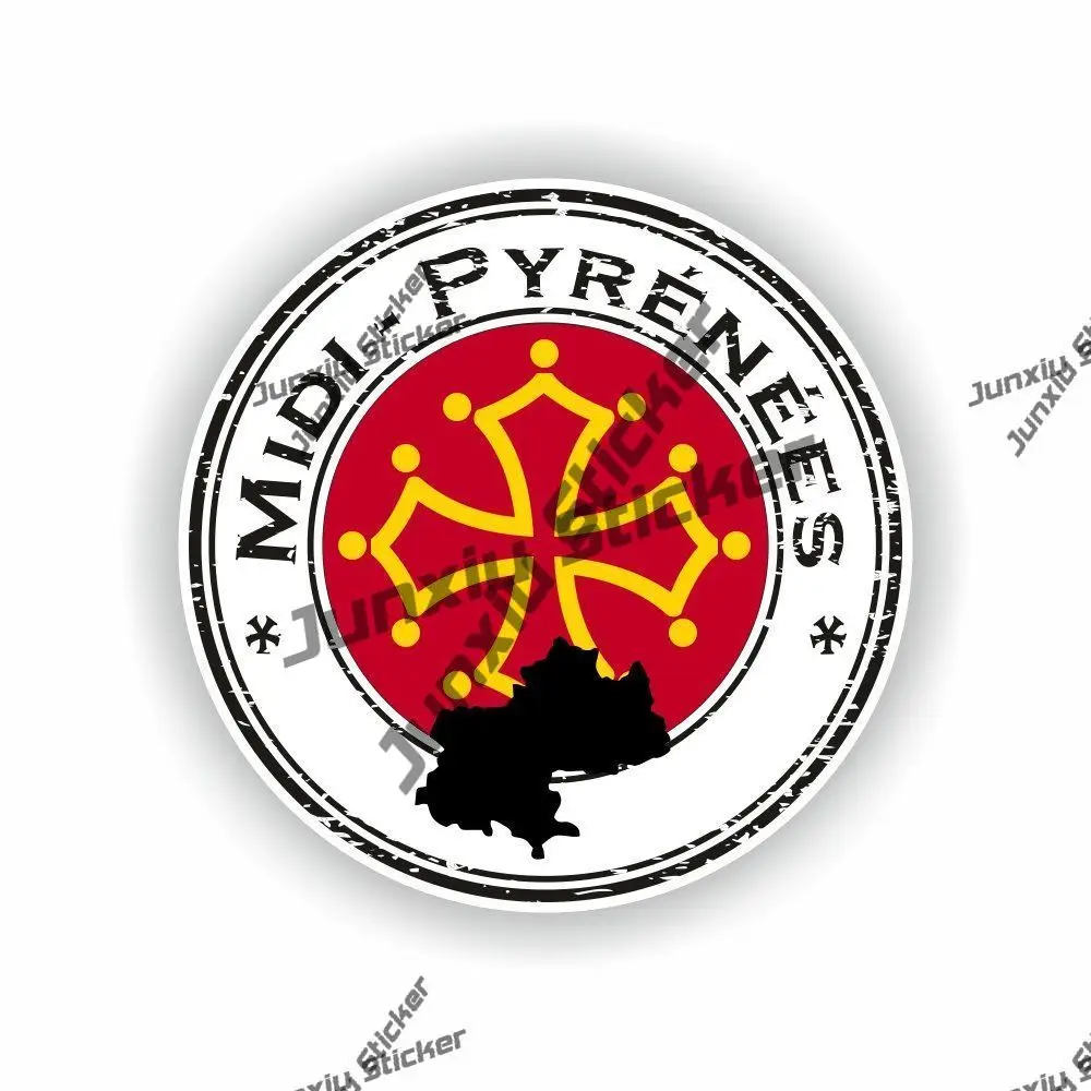 

Midi-Pyrénées France Sticker Coat of Arms of Midi-Pyrénées France Roundel Flag Outline UV Protected Decal Car The Whole Body