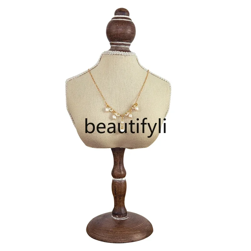 

Portrait Model Pendant Jewelry Display Rack Hanging Necklace Rack Jewelry Set Display Props Counter Jewelry Storage Rack