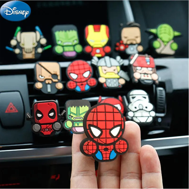 Disney Spiderman Car Clip Anime Avengers Hulk Car Aroma Diffuser Clip Car Air Conditioner Air Out  Decoration gifts