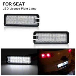 For Seat Ibiza MK4 MK5 Leon MK2 MK3 Altea LED License Plate Lights For VW Golf MK4 MK5 MK6 Passat B6 Polo Number Lamp