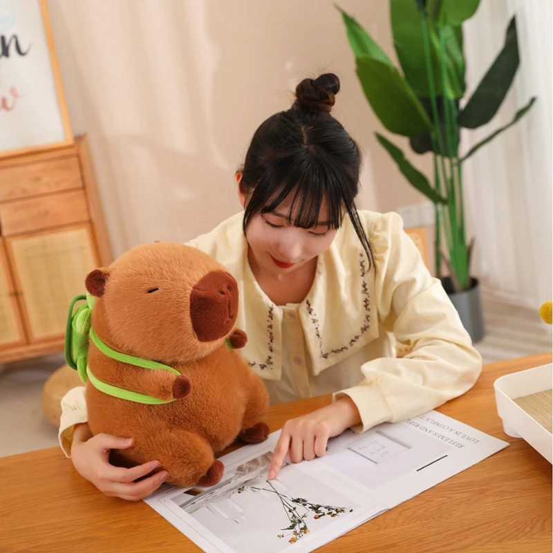 23cm Fluffy Capybara Plush Doll Kawaii Capybara Stuffed Toy Simulation Stuffed Animals Kids Juguetes Birthday Gift Home Decor