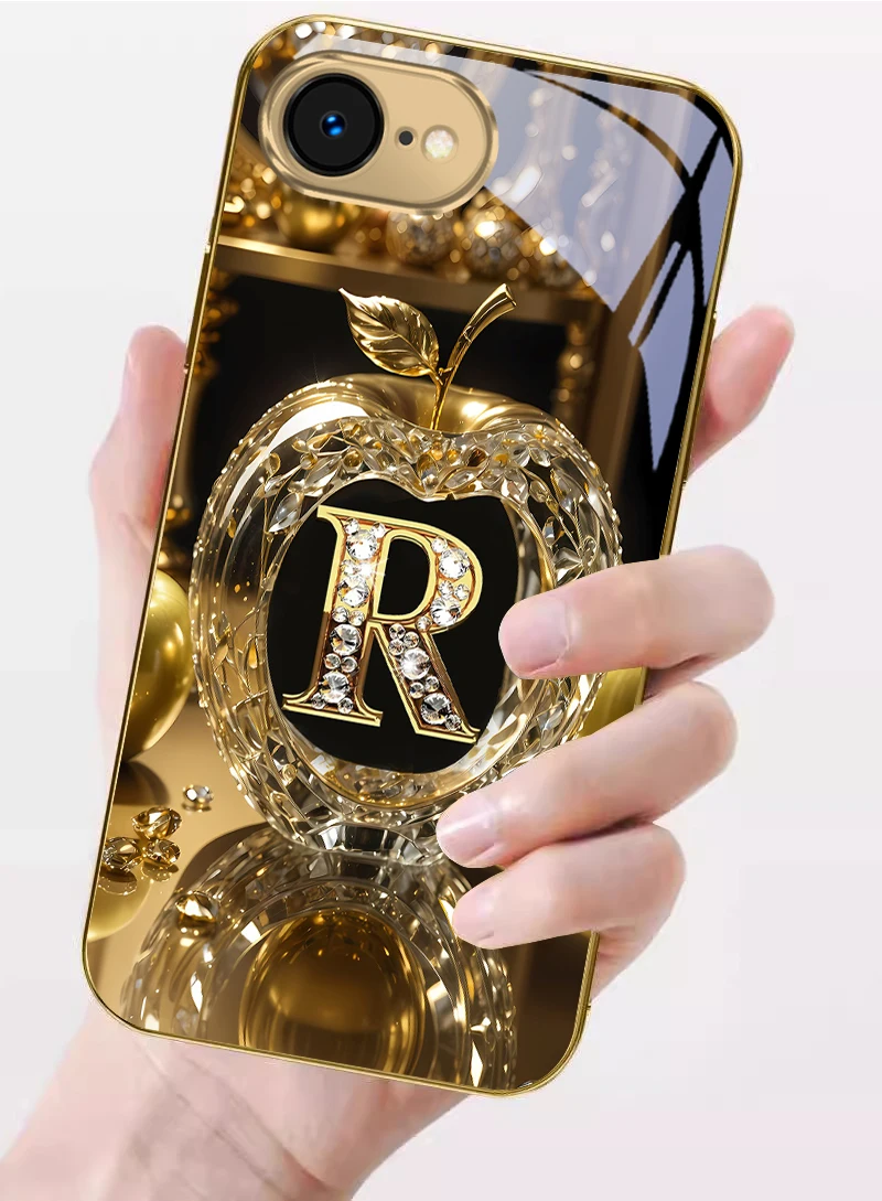 Exquisite Luxury Gold For IPhone 17 Pro Max 16 15 Pro 14 13 Plus 12 Mini 11 17 Air XR 16E 17ProMax Golden Glass Phone Case