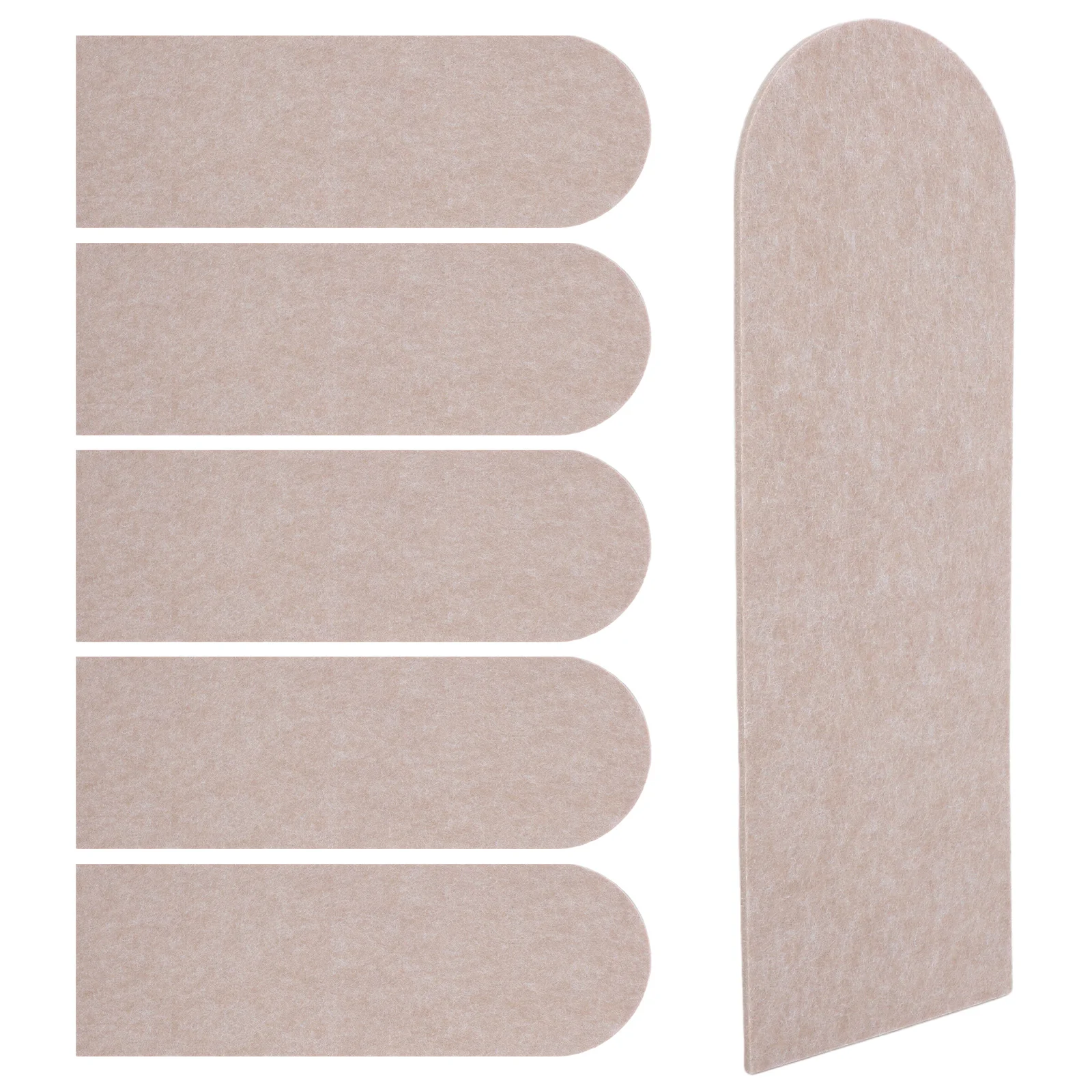 

6 Pcs Anti-collision Soft Wall Sticker Padding Protection Corner Proof Bumpers Khaki Cover Adhesive Protector