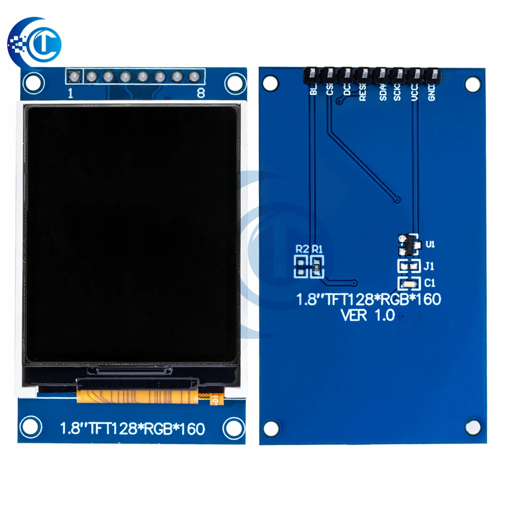 وحدة عرض SPI بزاوية عريضة زرقاء ، شاشة ملونة ، زرقاء ، TFT ، مسلسل