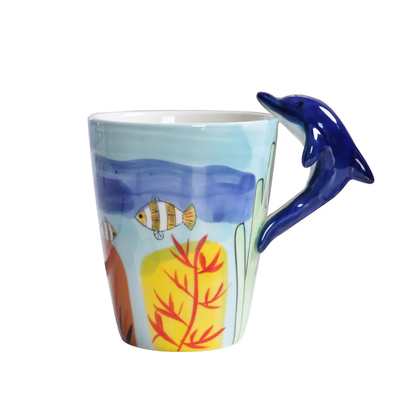 Dinosaur Shape Water Cup 3D Stereoscopic Animal Ceramic Coffee Cup Office Afternoon Tea Mug Breakfast Milk Mug Home Decoration