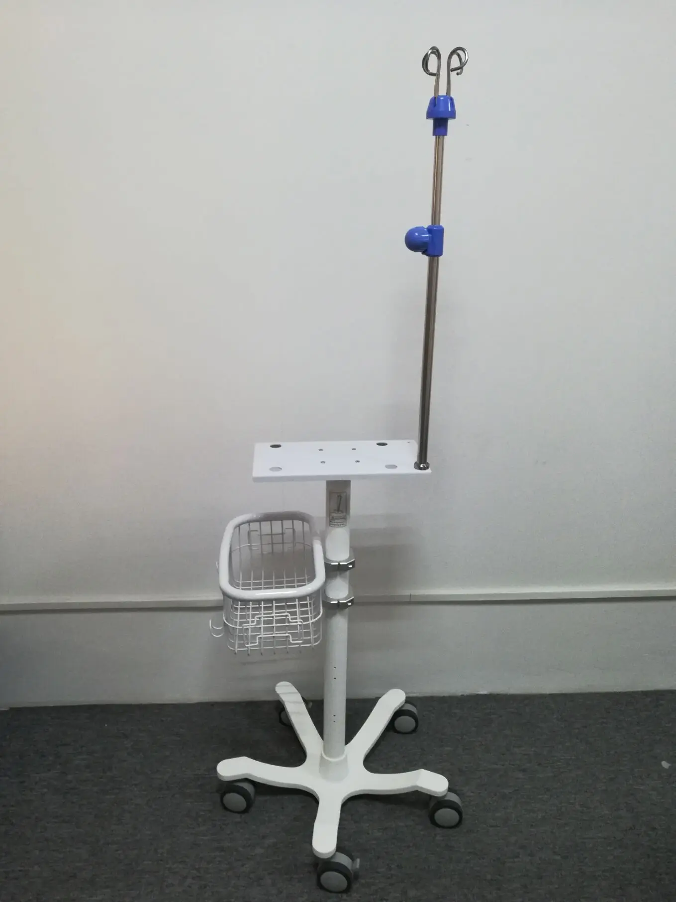 hospital furniture IV Pole stand medical trolley for breathing device