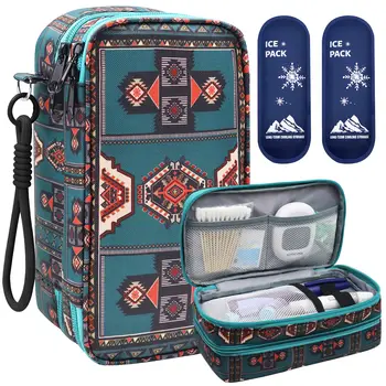 胰島素冷藏包,附冰袋,糖尿病旅行藥品收納包,雙層收納盒 8 最佳銷售 冰袋冷卻器 - №8