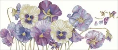 YIXIAO Counted Cross Stitch Kit Cross stitch RS cotton with cross stitch Haejbgqs 100403 violet pansy