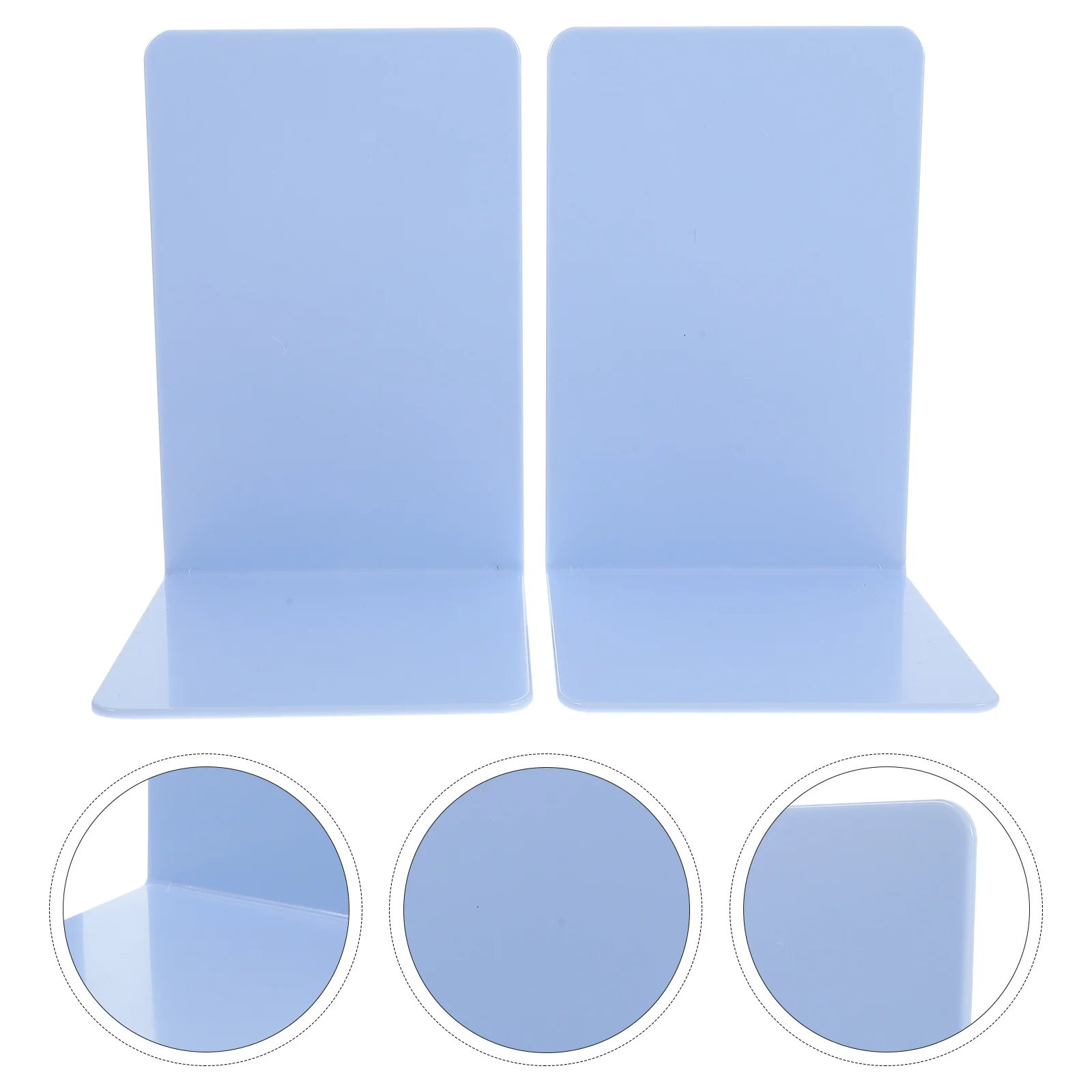 

2pcs Bookends Book Organizers Desktop Home Office Pp Plastic Minimalist Design Multi-Function Book Holders Decorative