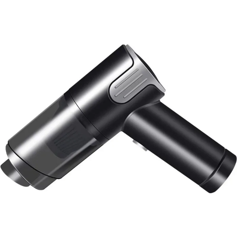 Wireless silver handheld car vacuum cleaner with USB charging