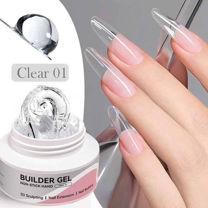 BORN PRETTY 60g No-Sticky Quick Extension Gel Nail Polish Clear Milky White Vernis Semi Permanent Soak Off Building Vernis