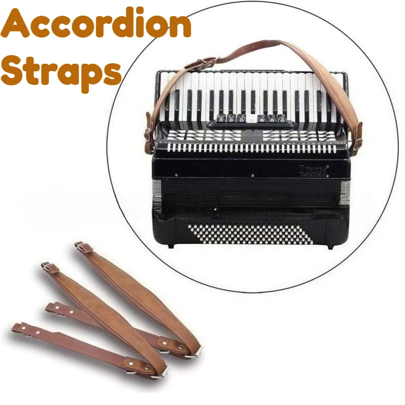 

PU Leather Accordion Strap High-quality Thickened Comfortable Waterproof Adjustable Accordion Strap Musical Instrument Accessory