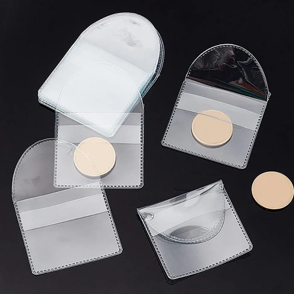 100Pcs Coin Collection Bag Transparent Pouches Wearresistant PVC Material Collector Gift Coin Storage Bag Transparent Pouches