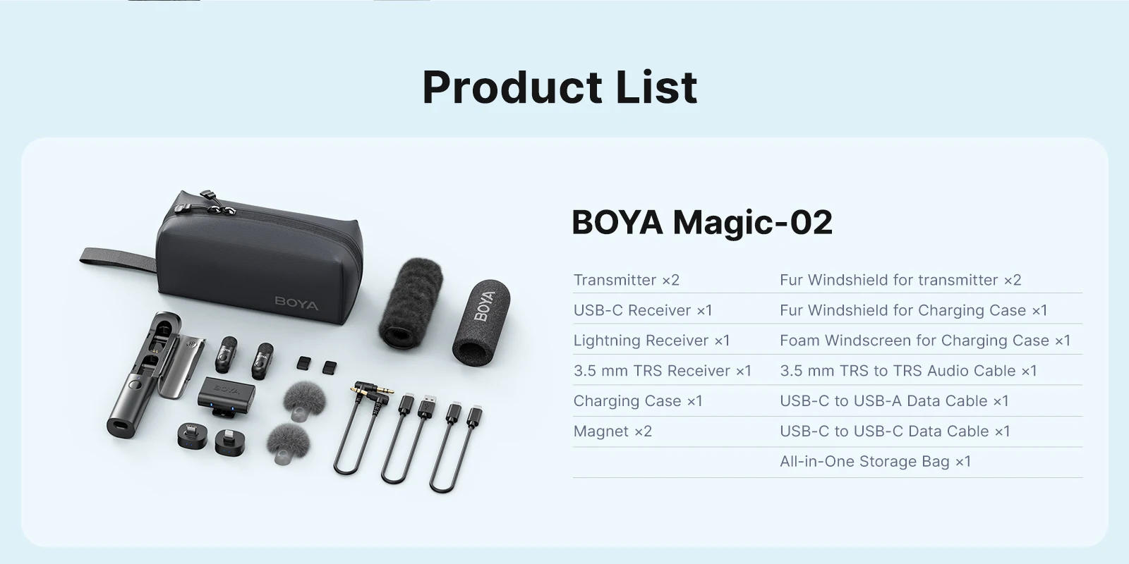 BOYA Magic Kabelloses Lavaliermikrofon 4-in-1-Mikrofon für iPhone, Android, USB-C-Telefon, Kamera für Interviews und Live-Streaming – Detail 19