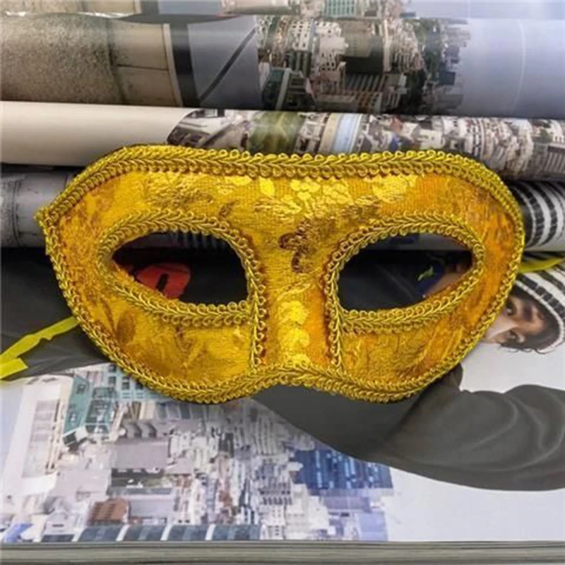 Patch Men Masquerade Masks ricamato Fashion Vintage Cosplay Party Prom Halloween Christmas Easter Aldult Festival accessori