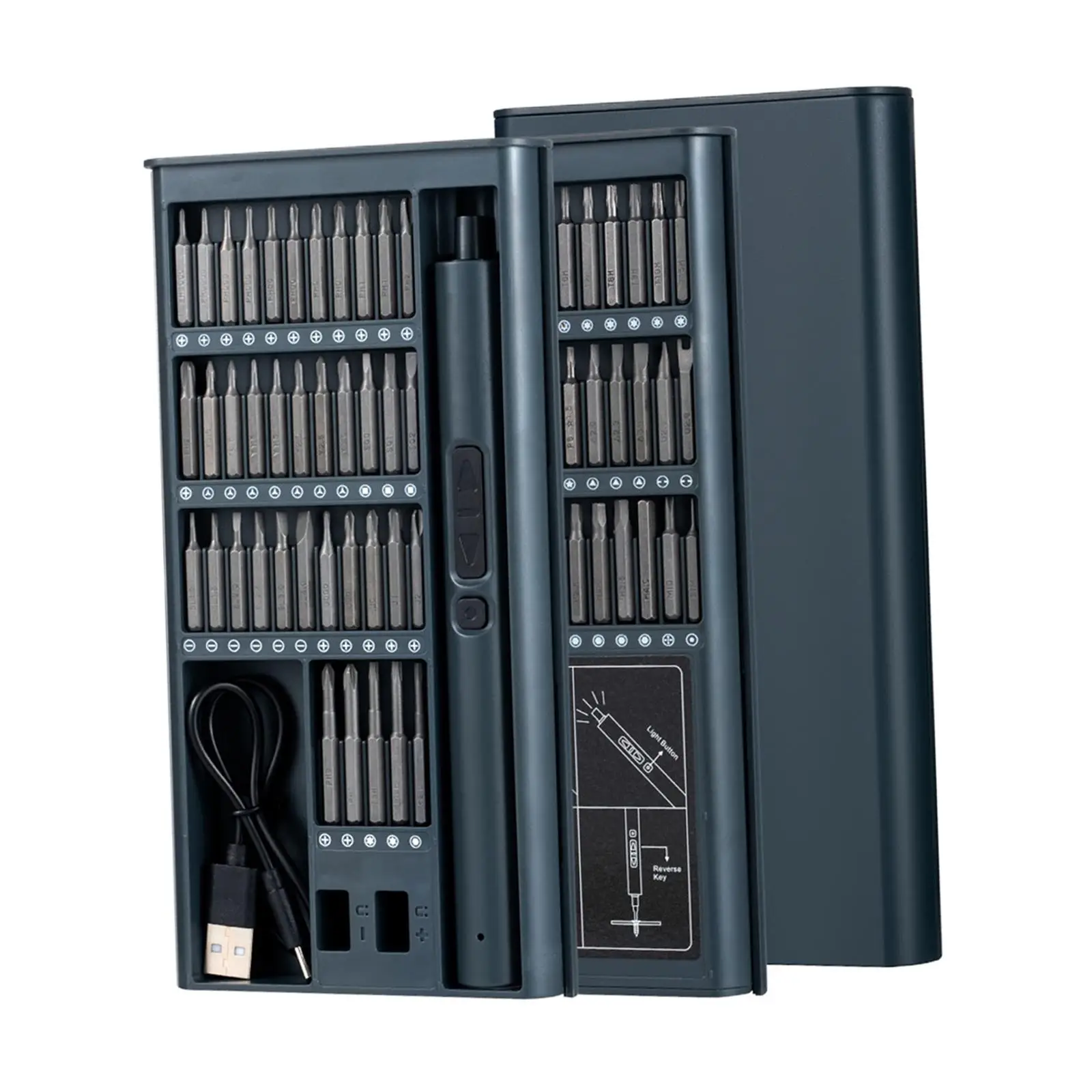 

Electric Screwdriver Kit Precision Cordless Easy to Use 3.7V Durability Repair Tool Kit 75 in 1 Screwdriver Set for Watch