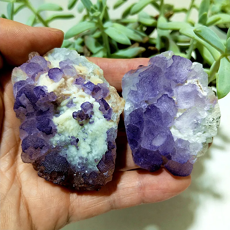 الكريستال الطبيعي الأرجواني فلوريت مجموعات كريستال الساحرة خام السحر الطاقة التأمل فنغ شوي كريستال غرفة زخرفة #2