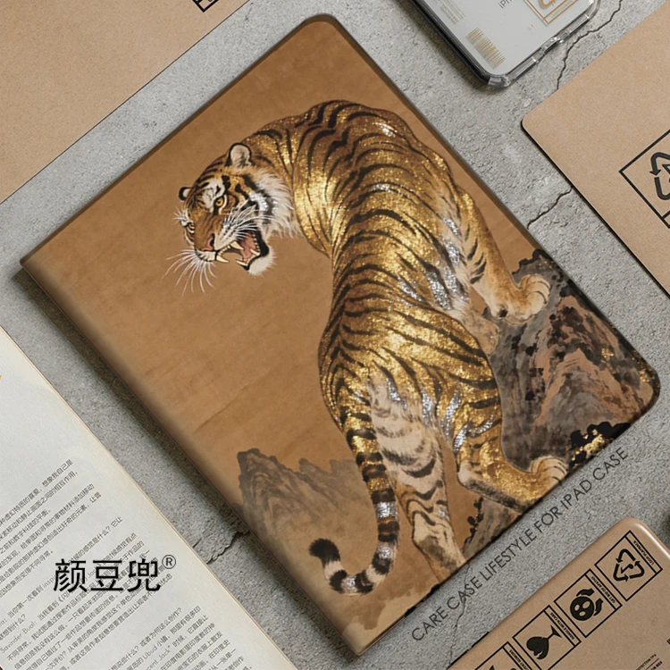 

Tiger Anime Chinese Art Case For iPad 10.2 8th 10th 11th Air 4 5th Mini 5 6 7th Case Luxury Silicone For iPad Pro 11 12.9 13inch