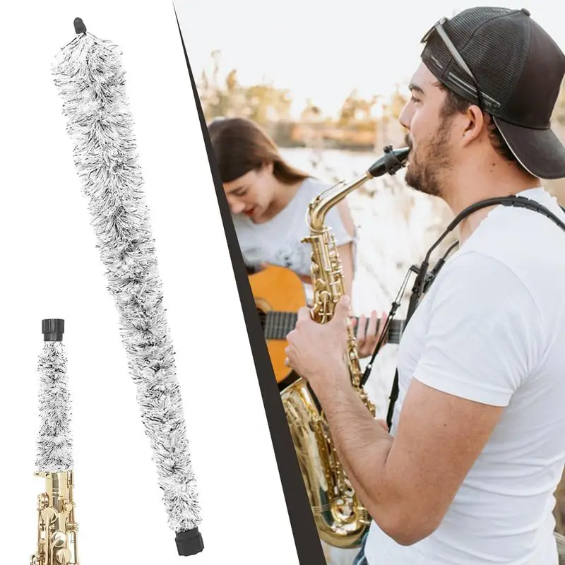 Saxophone Cleaning Brush Cleaning Saxophone Brush With Rubber Tip Cotton Thread Saxophone Accessories For Enthusiasts Saxophone