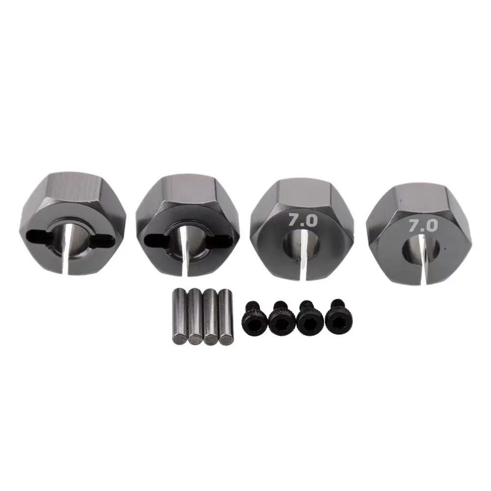 4pcs Wheel Hex Drive Hubs 6 7 mm Aluminum Crawler Wheel Parts with Pins Screws Multiple Color for HSP HPI Tamiya