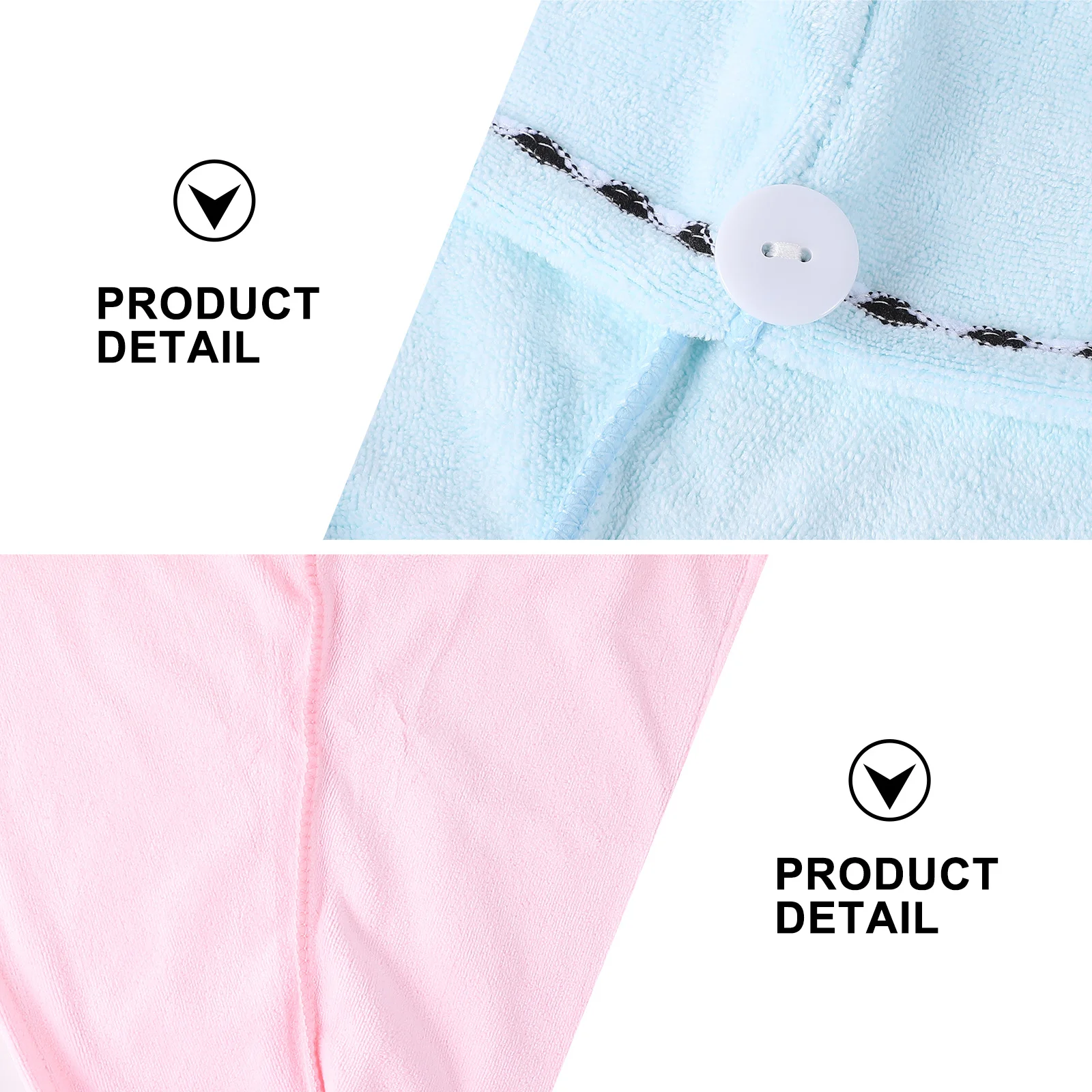 

2Pcs Hair Dry Wrap Towels Thickened Microfiber Quick Dry Cap for Long Hair Women Bathing Makeup Drying Head Towel