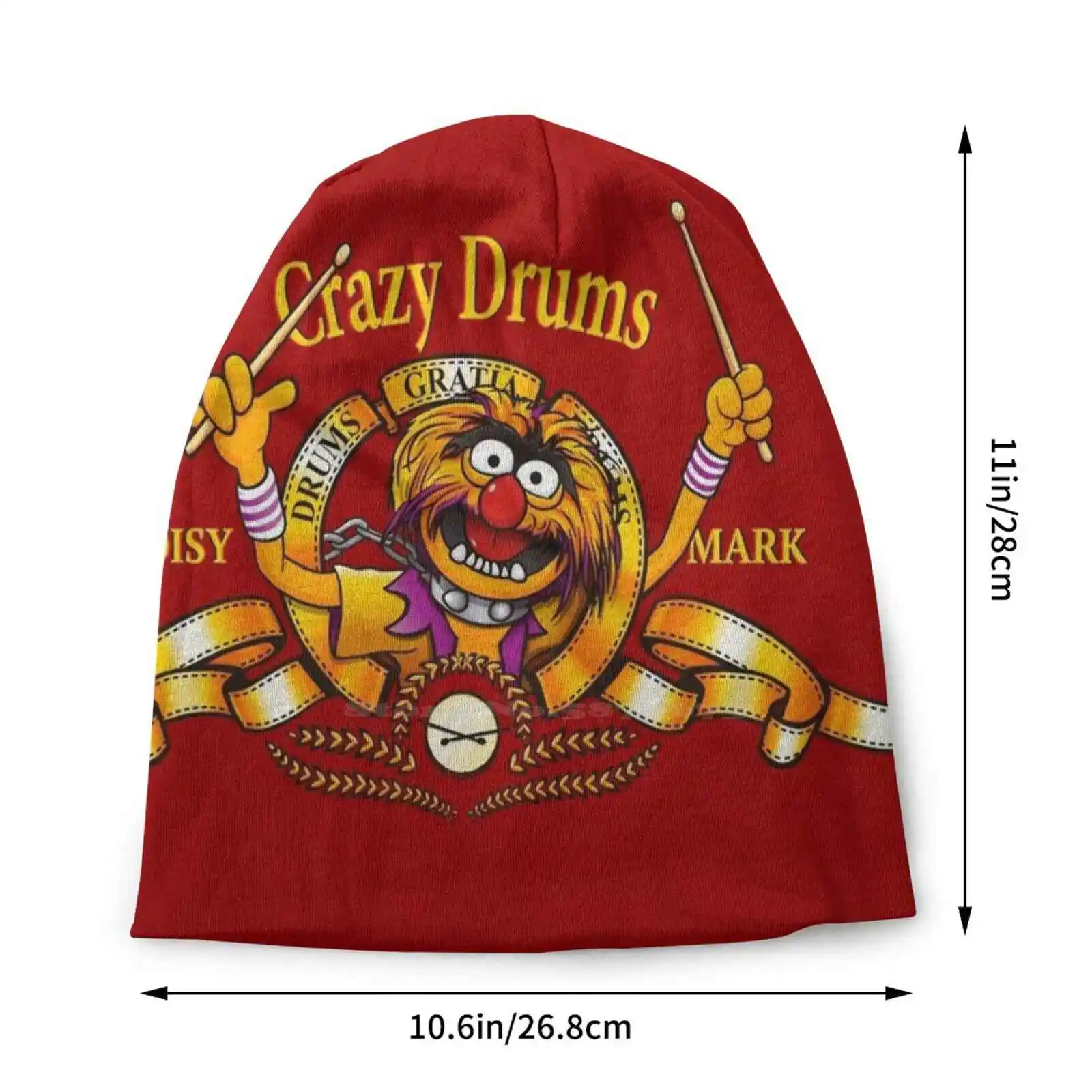 Crazy Drums Knitted Hat Warm Beanie Outdoor Caps Animal Puppet Chain Drums Crazy Mgm Tv Show Movies Kids