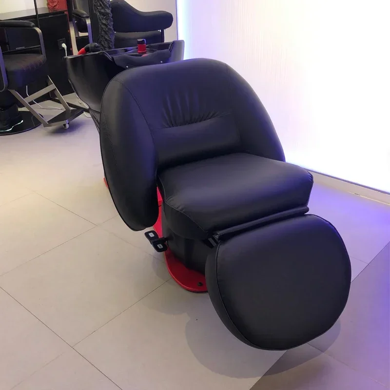 Sillones de lavado eléctricos reclinables giratorios y elevables, tipo cama, para peluquería, Lavacabezas, Equipo de salón QF50SC